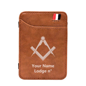 Master Mason Blue Lodge Wallet - Black & Brown