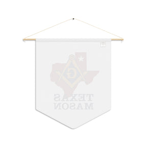 Master Mason Blue Lodge Pennant - Texas Map with Square & Compass and G Emblem - Bricks Masons
