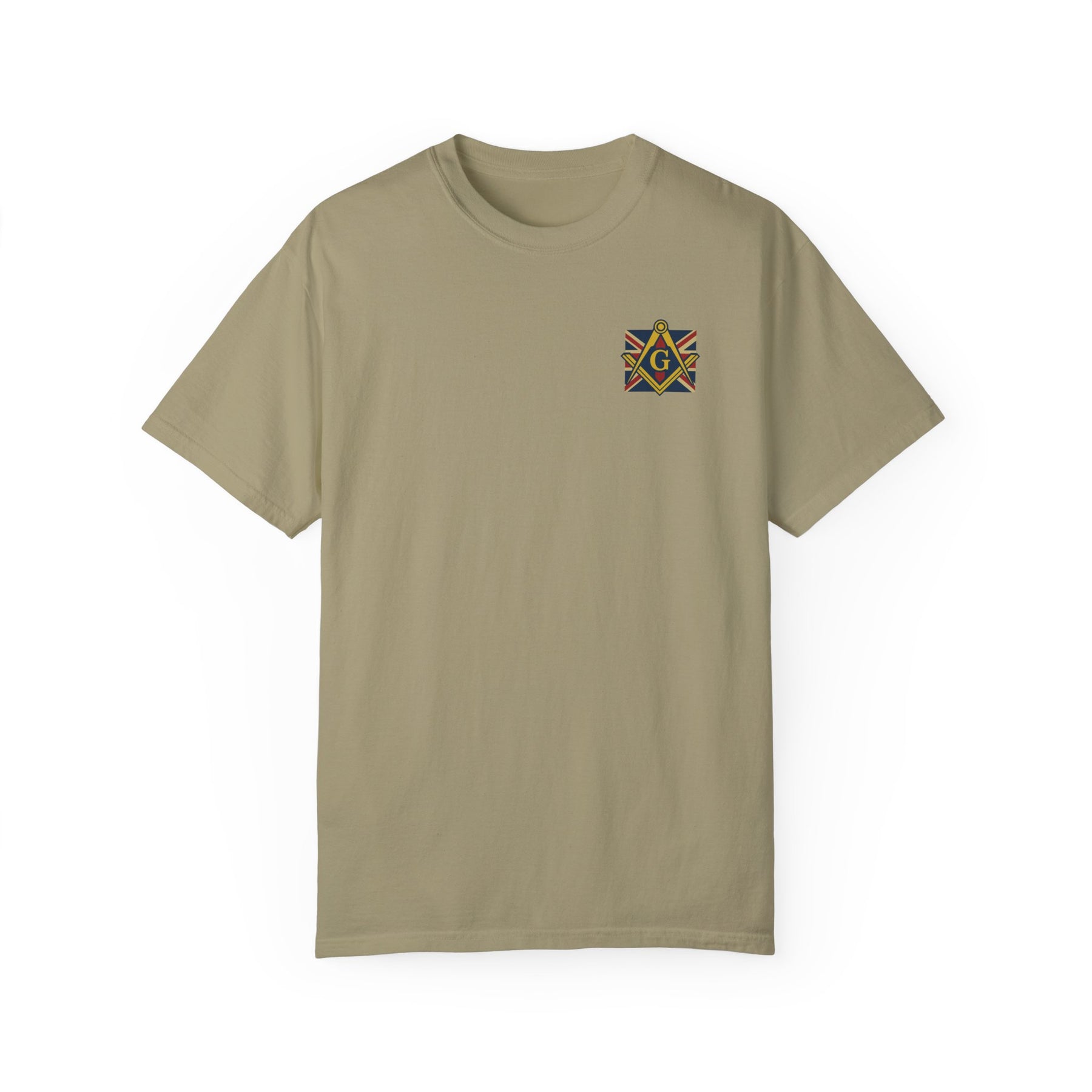 Master Mason Craft T-Shirt - United Kingdom Mason Garment-Dyed Tee - Bricks Masons