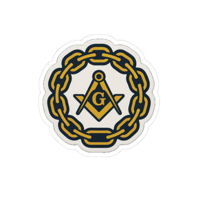 Master Mason Blue Lodge Sticker Decal - Kiss-Cut Colorful - Bricks Masons