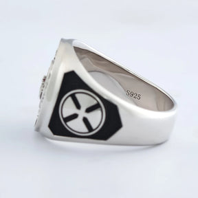 Knights Templar Ring - Sterling Silver In Hoc Signo Vinces