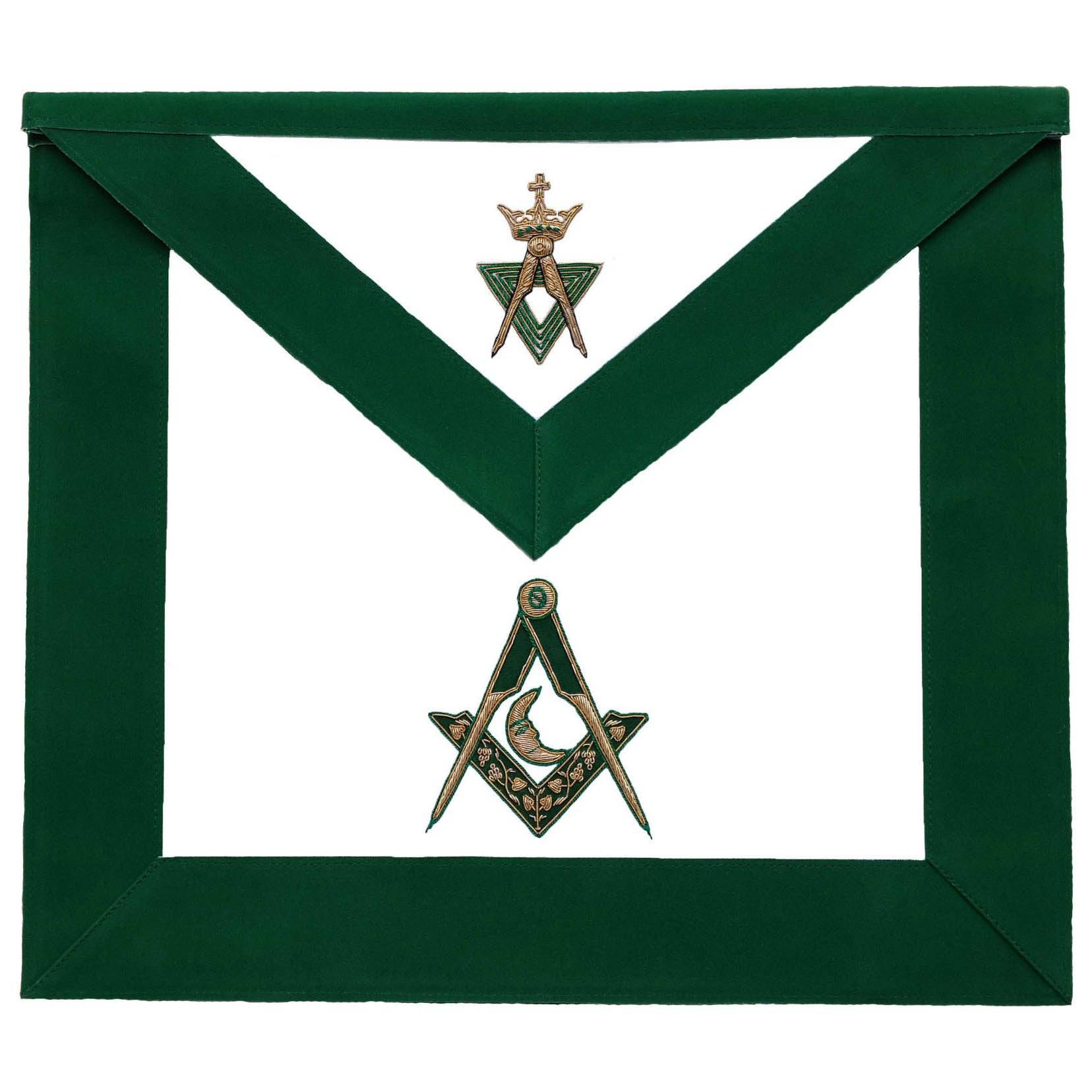 Junior Deacon Allied Masonic Degrees Apron - Green Velvet