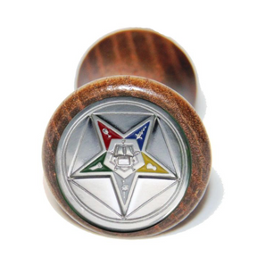 OES Bottle Stoppers & Savers - Eastern Star Emblem Wooden - Bricks Masons