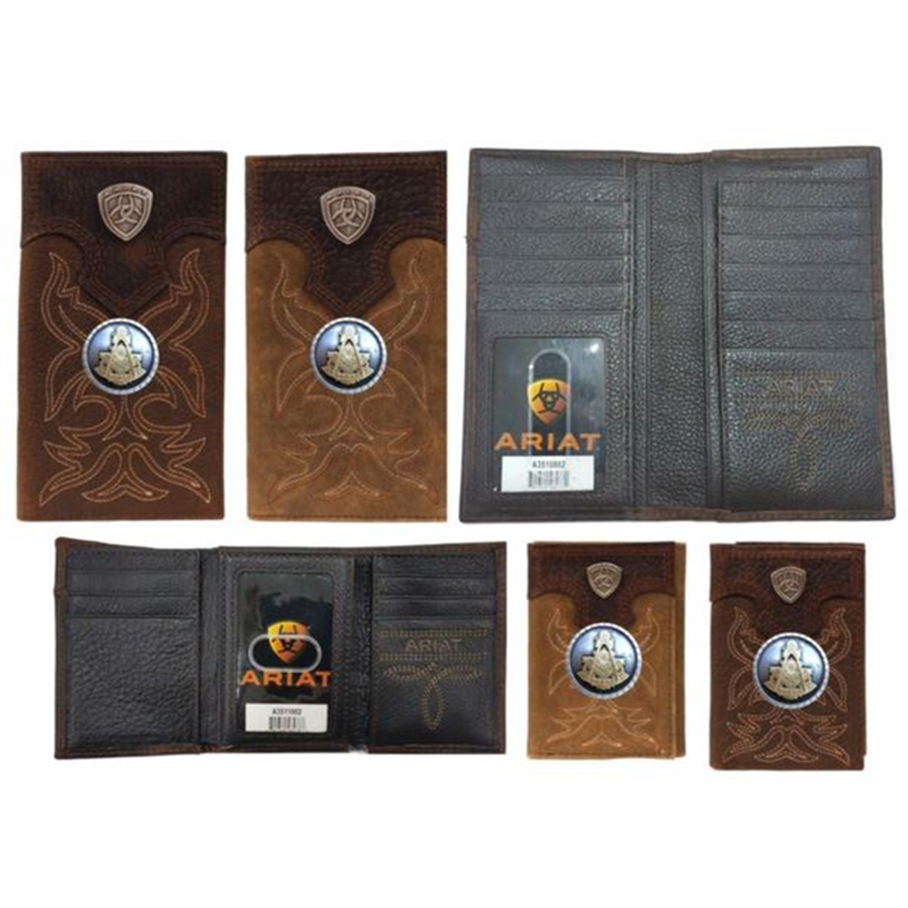 Past Master Blue Lodge Wallet - Ariat Long Length