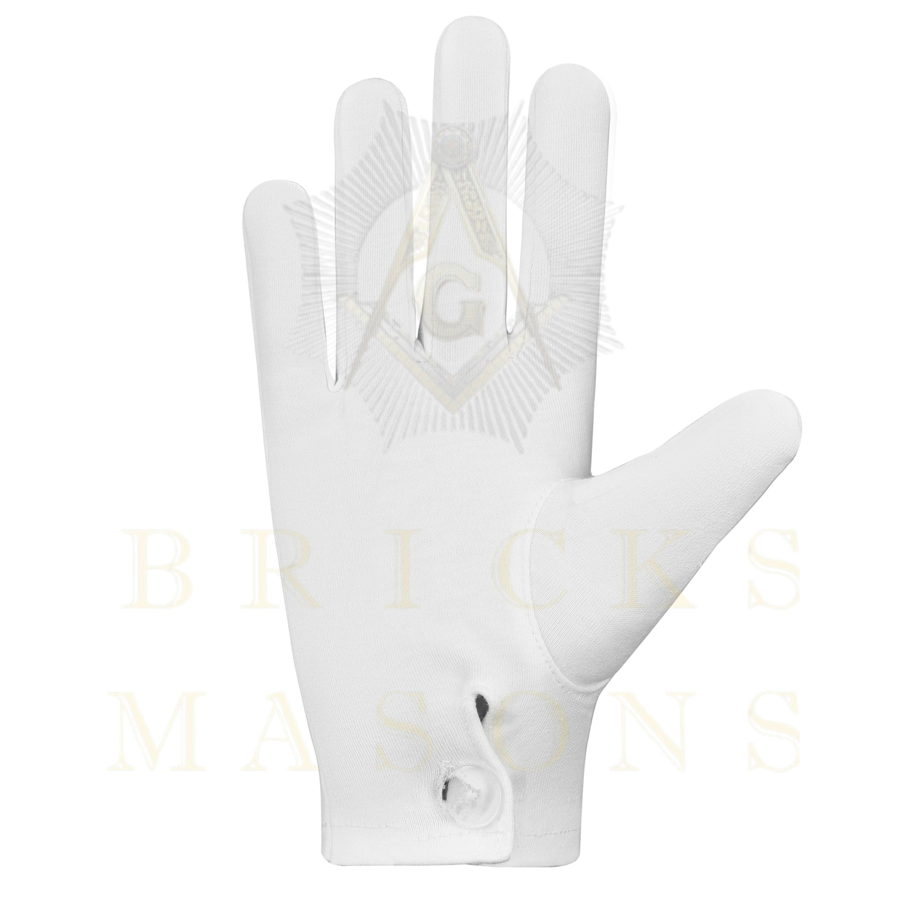 Scottish Rite Gloves - White Cotton Central Jurisdiction