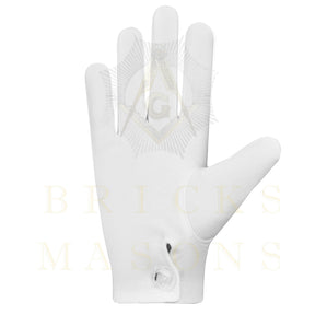 Scottish Rite Gloves - White Cotton Central Jurisdiction