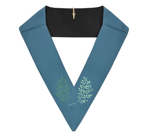 4th Degree Scottish Rite Collar - Ribbon Machine Embroidery Wreath - Bricks Masons