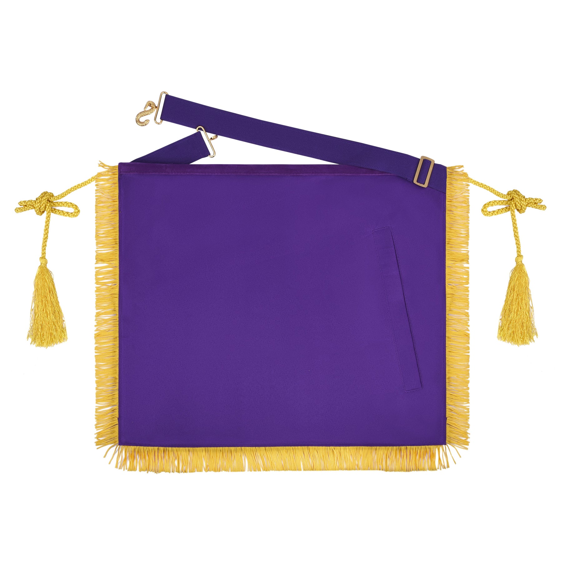 Past Grand Thrice Illustrious Master Royal & Select Masters English Regulation Apron - Purple Borders With Tassels