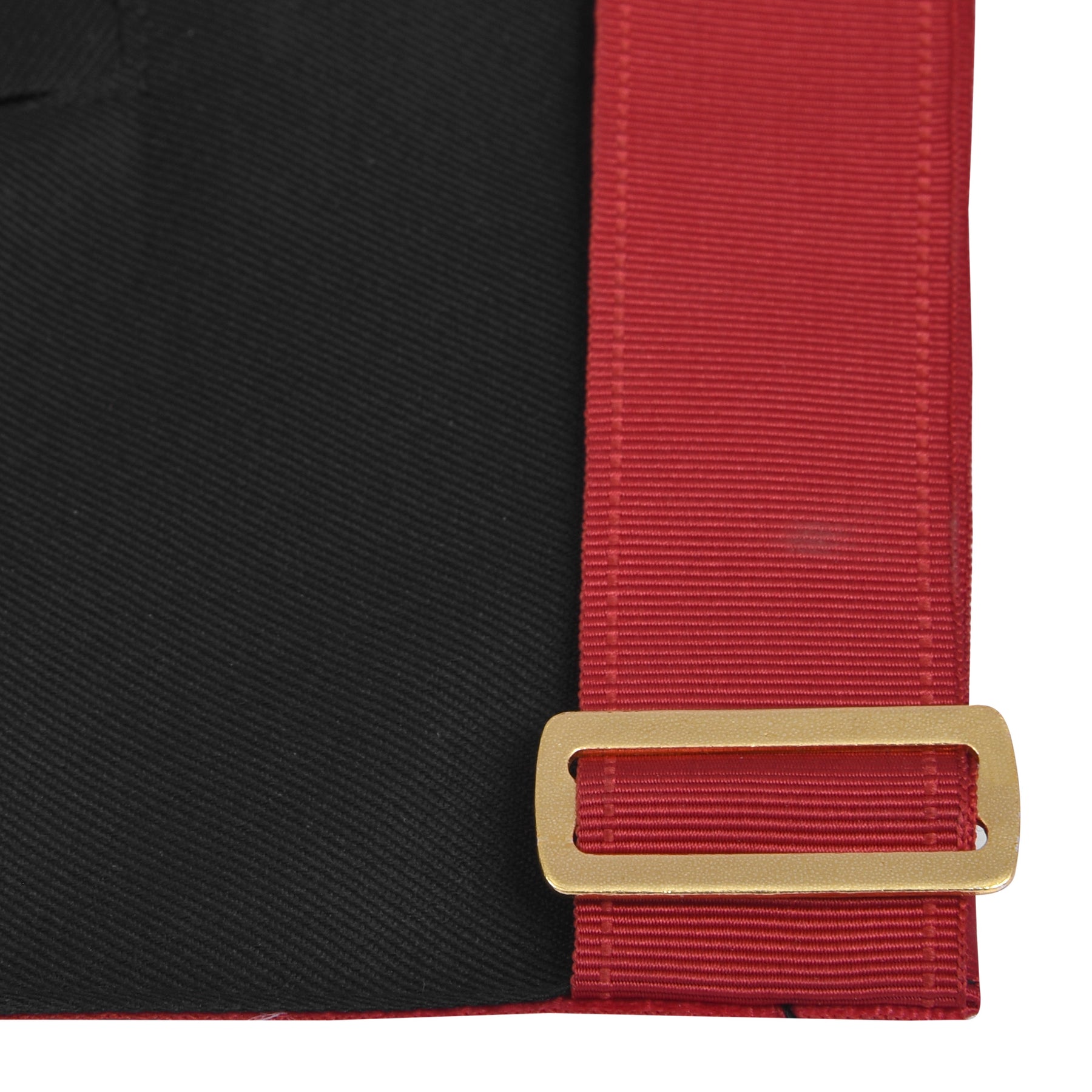 18th Degree Rose Croix Scottish Rite Apron - Red Ribbon Borders With Colorful Emblem