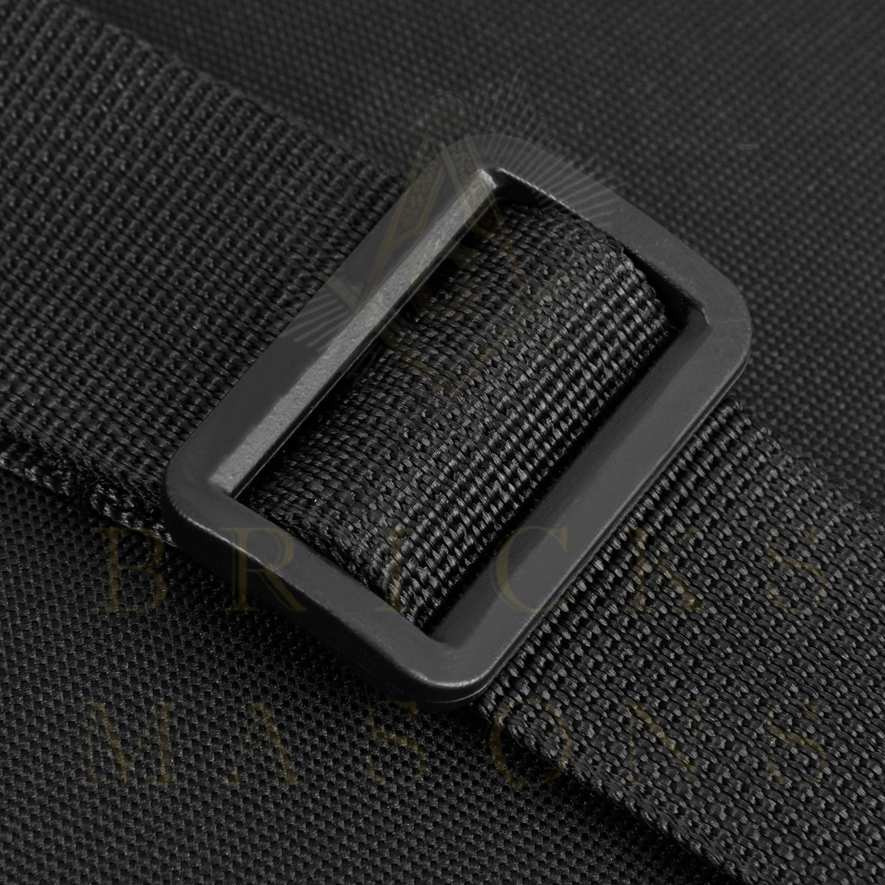 Master Mason Blue Lodge Apron Case - Black Cordura With Embroidered Square & Compass - Bricks Masons