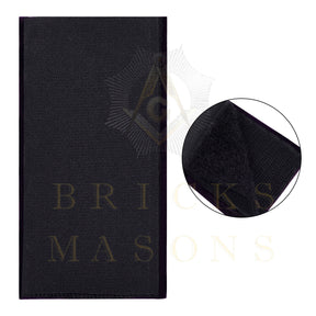 Past Grand Commander Knights Templar Frock Coat Shoulder Board - Gold & Black Bullion Embroidery - Bricks Masons