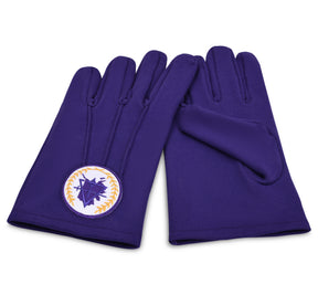 Council Gloves - Pure Cotton Purple Color With Alaska Map - Bricks Masons