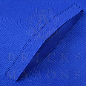 Junior Steward Blue Lodge Officer Apron - Machine Embroidery With Waist Belt Customizable Flap - Bricks Masons