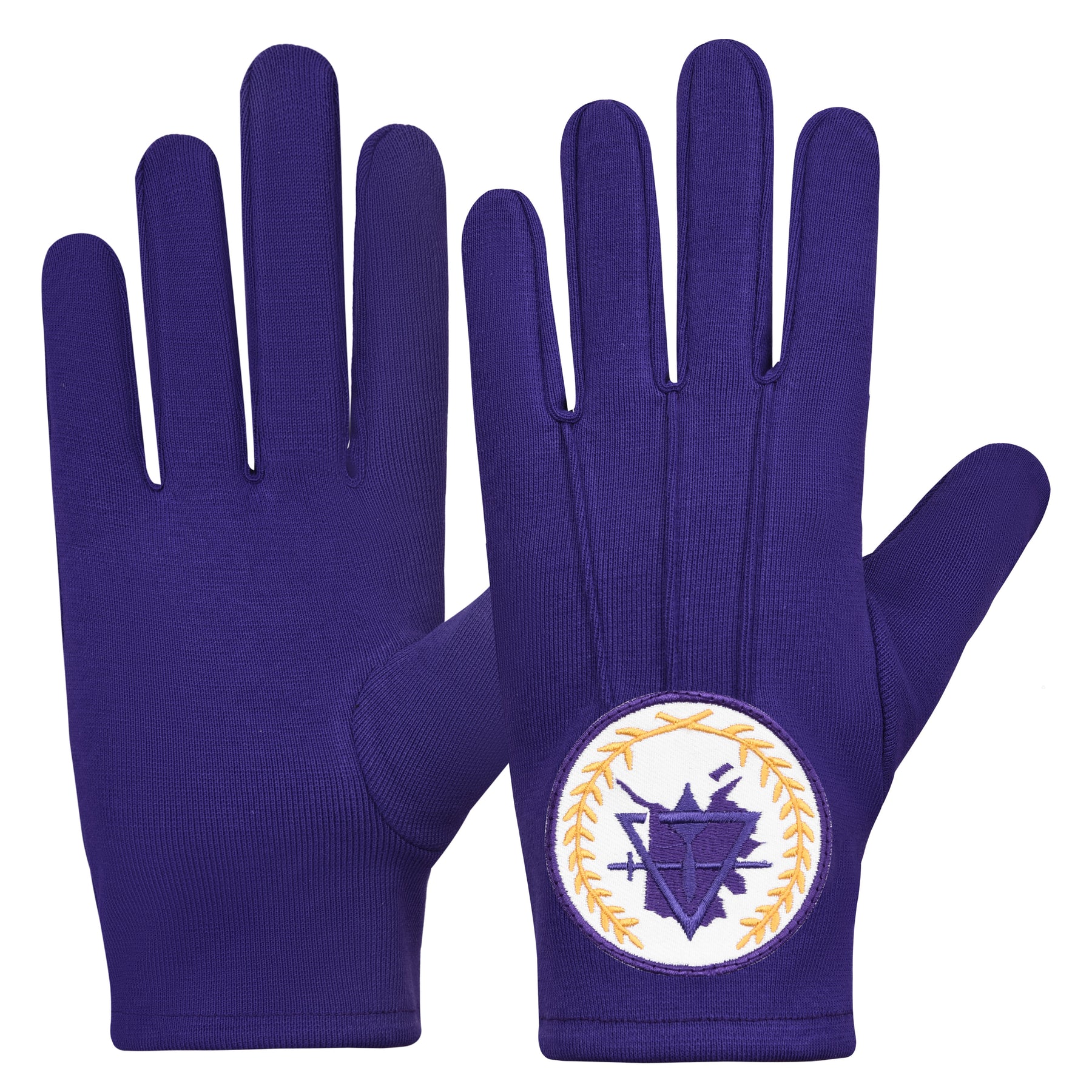 Council Gloves - Pure Cotton Purple Color With Alaska Map - Bricks Masons