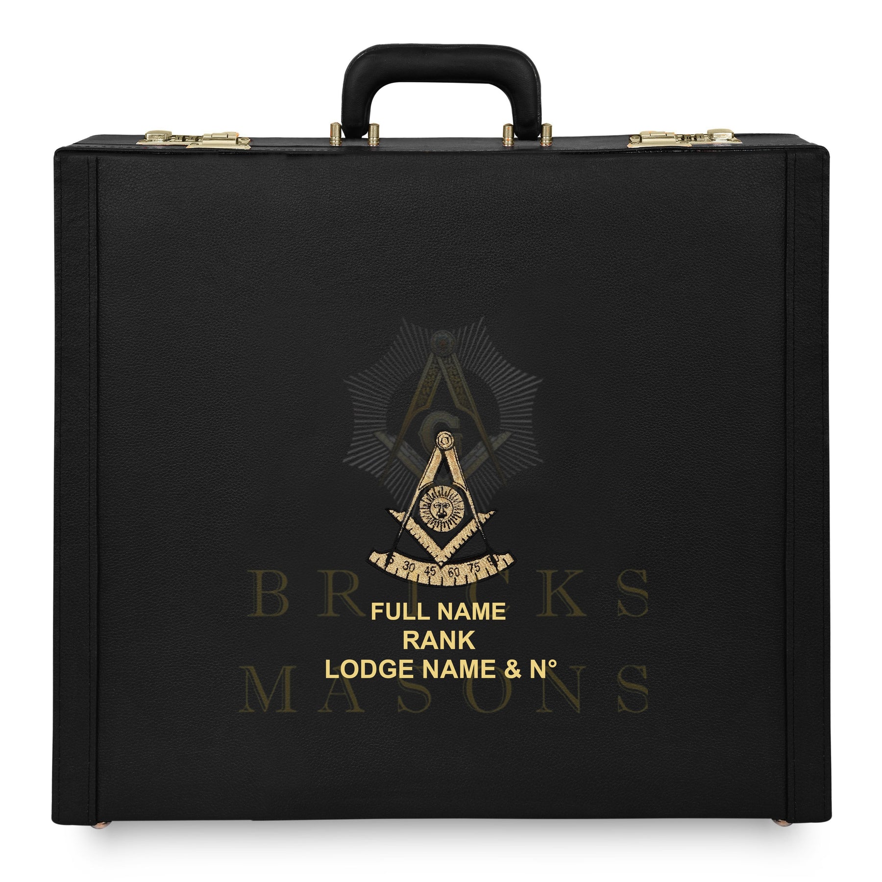 Past Master Blue Lodge Apron Case - Machine Embroidery Personalization Various Sizes & Materials - Bricks Masons