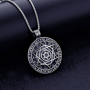 Ancient Israel Necklace - Seal Of Solomon Talisman Hexagram - Bricks Masons