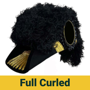 Eminent Commander Knights Templar Chapeau - All Black Plumes - Bricks Masons