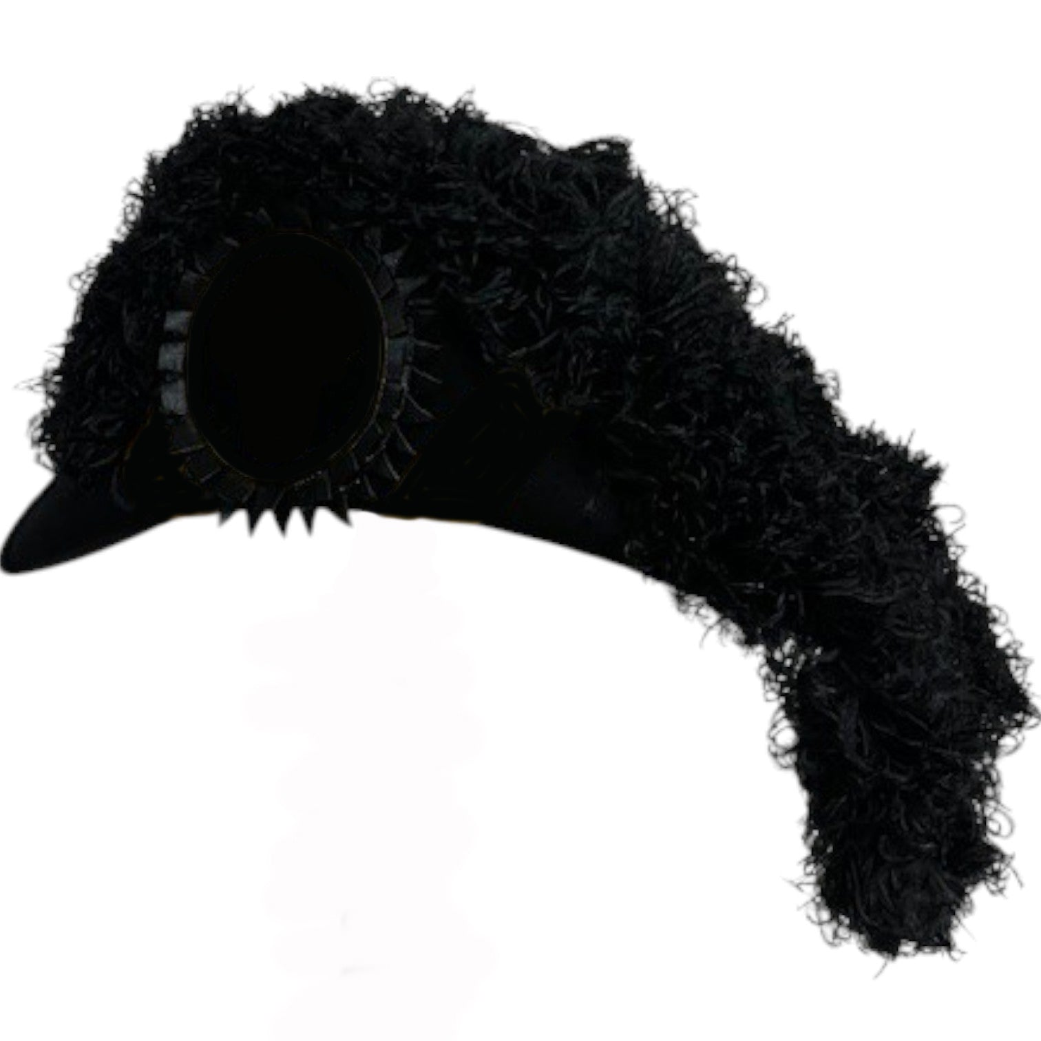 Line Officer Knights Templar Illinois Regulation Chapeau - All Black Plumes - Bricks Masons