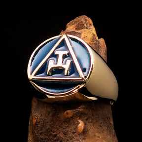 Royal Arch Chapter Ring - Blue Solid Brass