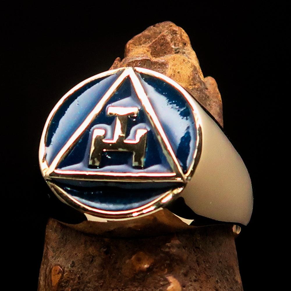 Royal Arch Chapter Ring - Blue Solid Brass