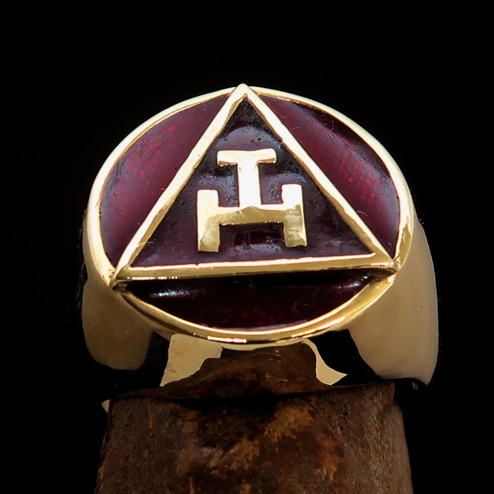 Royal Arch Chapter Ring - Red Solid Brass