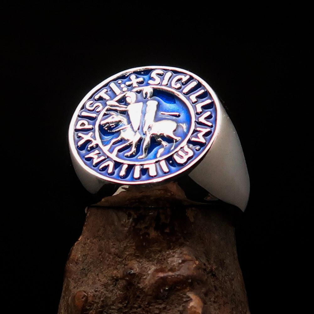 Knights Templar Commandery Ring - Blue Sigillum MilItum XPISTI