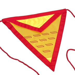 17th Degree Scottish Rite Apron - Yellow with Red Borders Triangular Shape