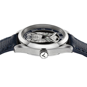 Master Mason Blue Lodge Wristwatch - Blue Bezel Owl with Square & Compasses G