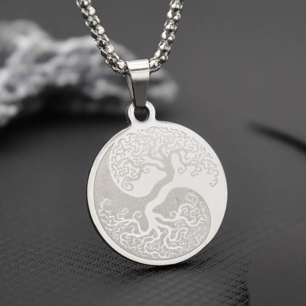 Ancient Israel Pendant- Stainless Steel Tree of Life - Bricks Masons