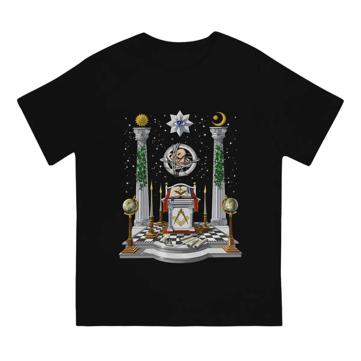 Knights Templar Commandery T-shirt - Masonic Altar Short Sleeve Polyester