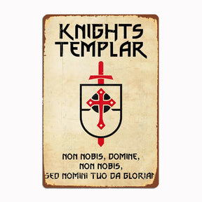 Knights Templar Commandery Canvas - Metal Sign