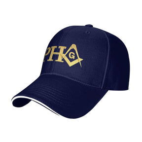 Master Mason Blue Lodge Baseball Cap - 
Black Adjustable PHA Embroidered Hat - Bricks Masons