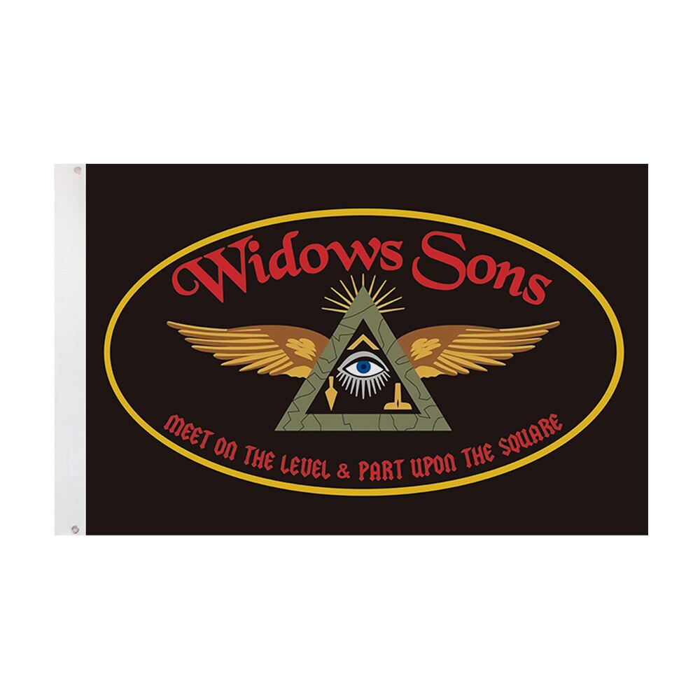 Widows Sons Flag - Customizable With Brass Metal Holes - Bricks Masons