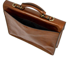 Master Mason Blue Lodge Briefcase - Brown Leather