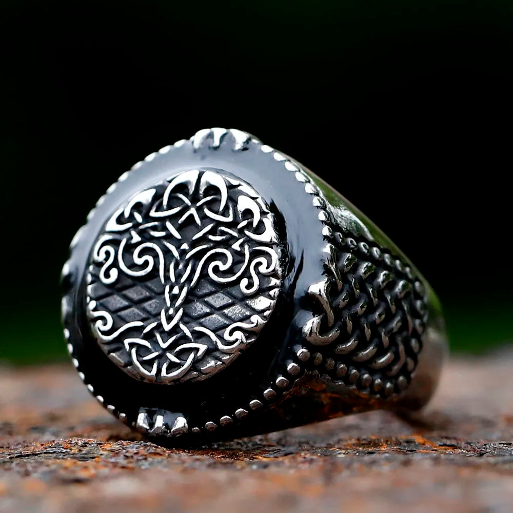 Ancient Israel Ring - Tree Of Life Stainless Steel - Bricks Masons