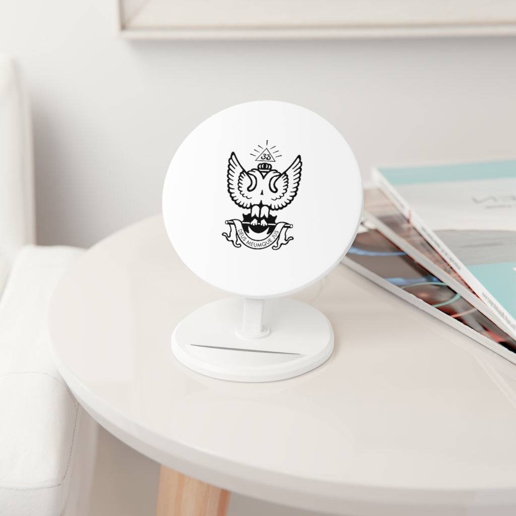 33rd Degree Scottish Rite Wireless Charger - Wings Up White