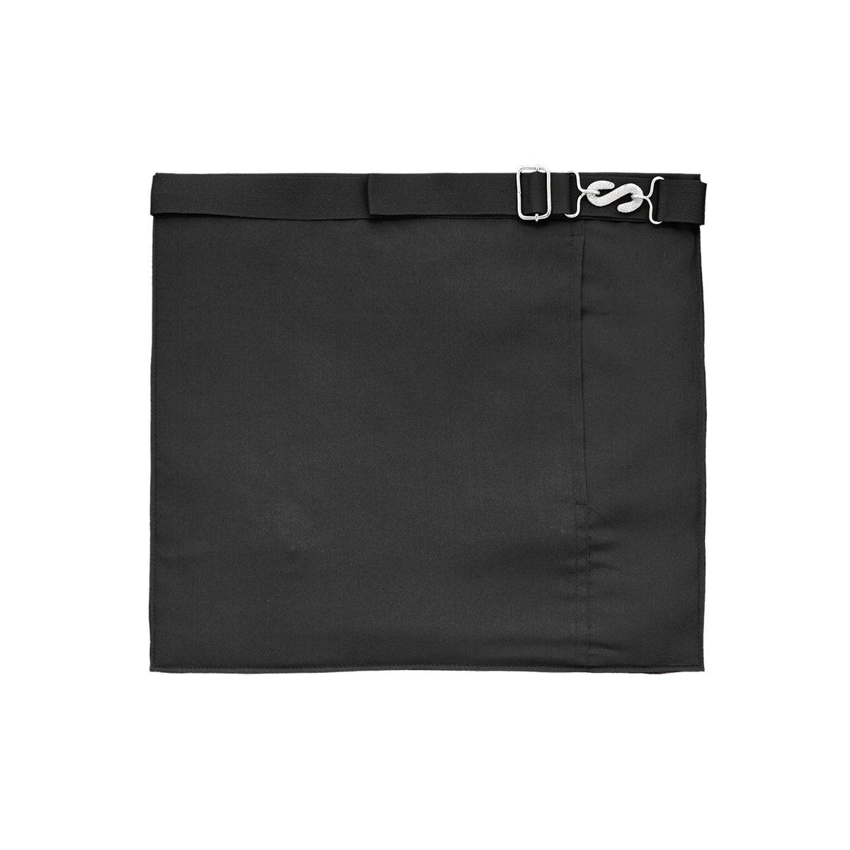 Blue Lodge Apron - Black Hand Embroidery - Bricks Masons