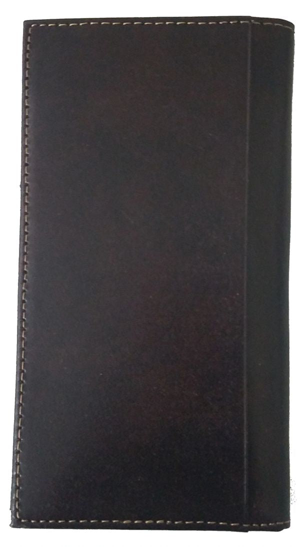 Past Master Blue Lodge Wallet - Nocona Cross Leather Chocolate - Bricks Masons