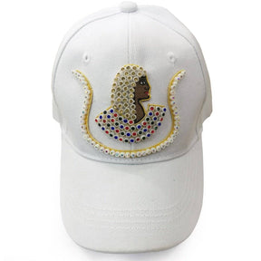 DOI Baseball Cap - White with Jewels & Bullion Embroidery - Bricks Masons