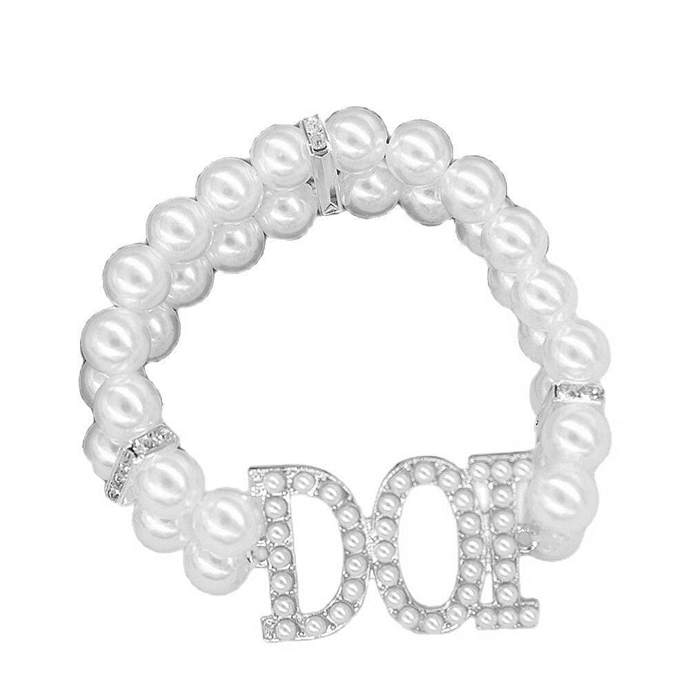 DOI Bracelet - Handmade Pearl Stretch - Bricks Masons