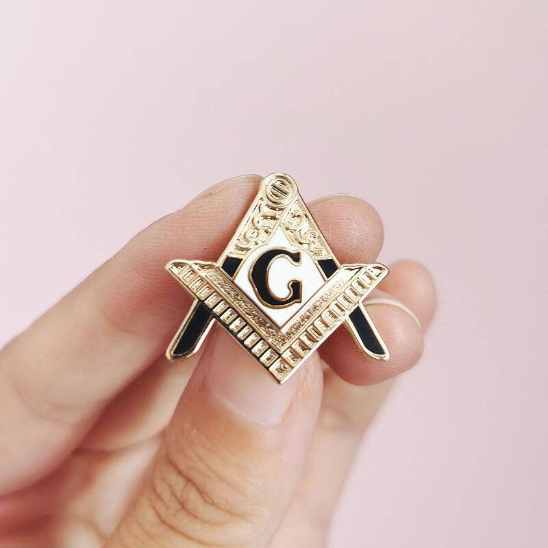 Entered Apprentice Blue Lodge Lapel Pin - Square and Compass G - Bricks Masons