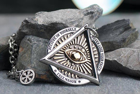 Eye Of Providence Necklace - Stainless Steel - Bricks Masons