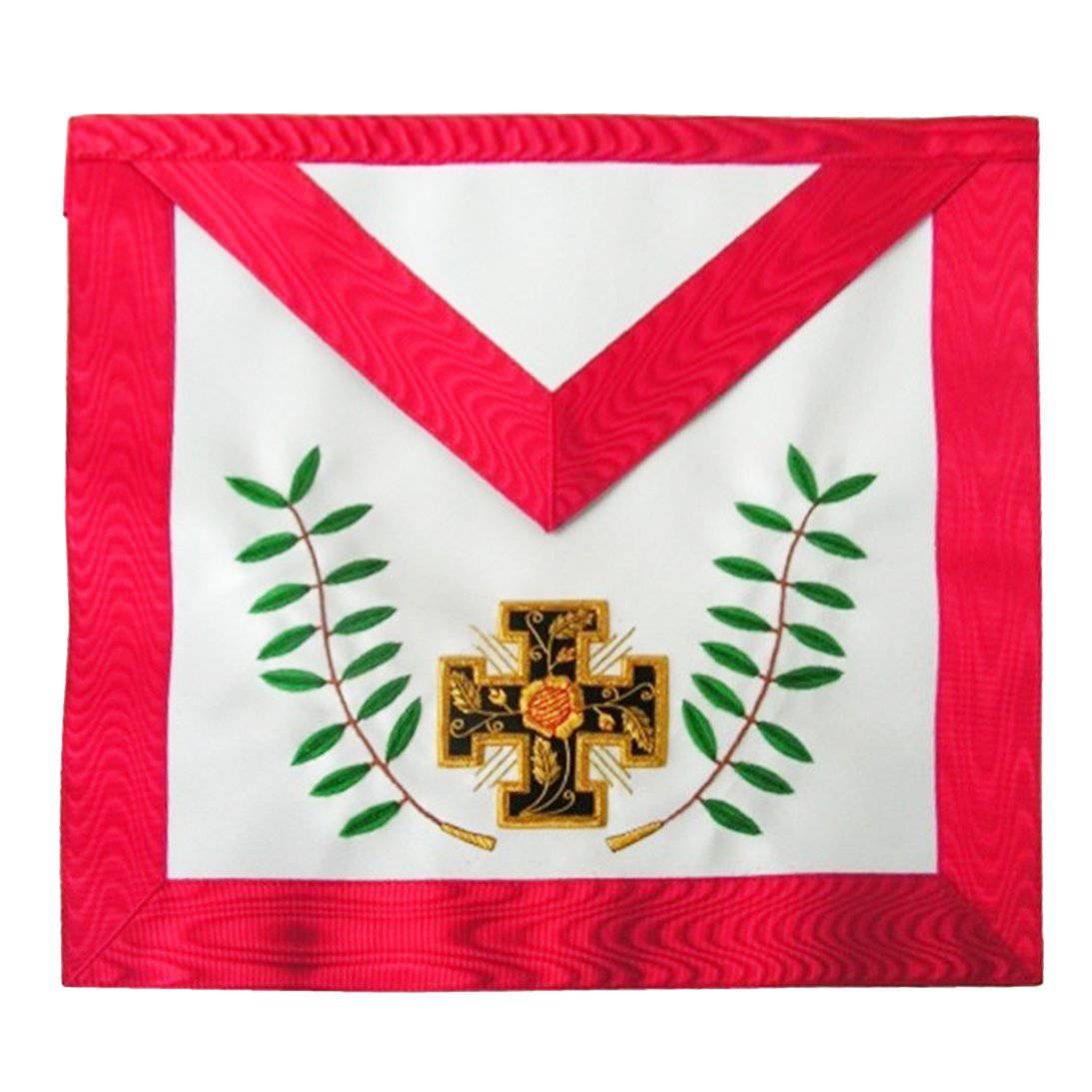 18th Degree Scottish Rite Apron - Patted Cross & Acacia Twigs