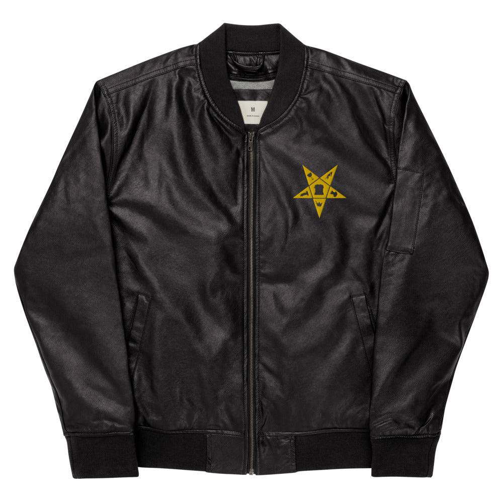 OES Jacket - Leather Golden Embroidery