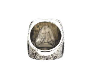 Master Mason Blue Lodge Ring - Prince Hall 18k Yellow Gold Plated Face - Bricks Masons
