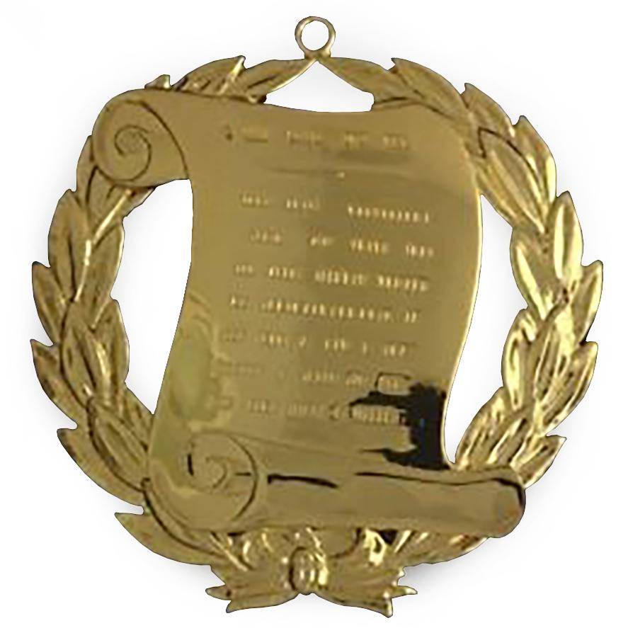 Grand Orator Blue Lodge Officer Collar Jewel - Gold Metal - Bricks Masons