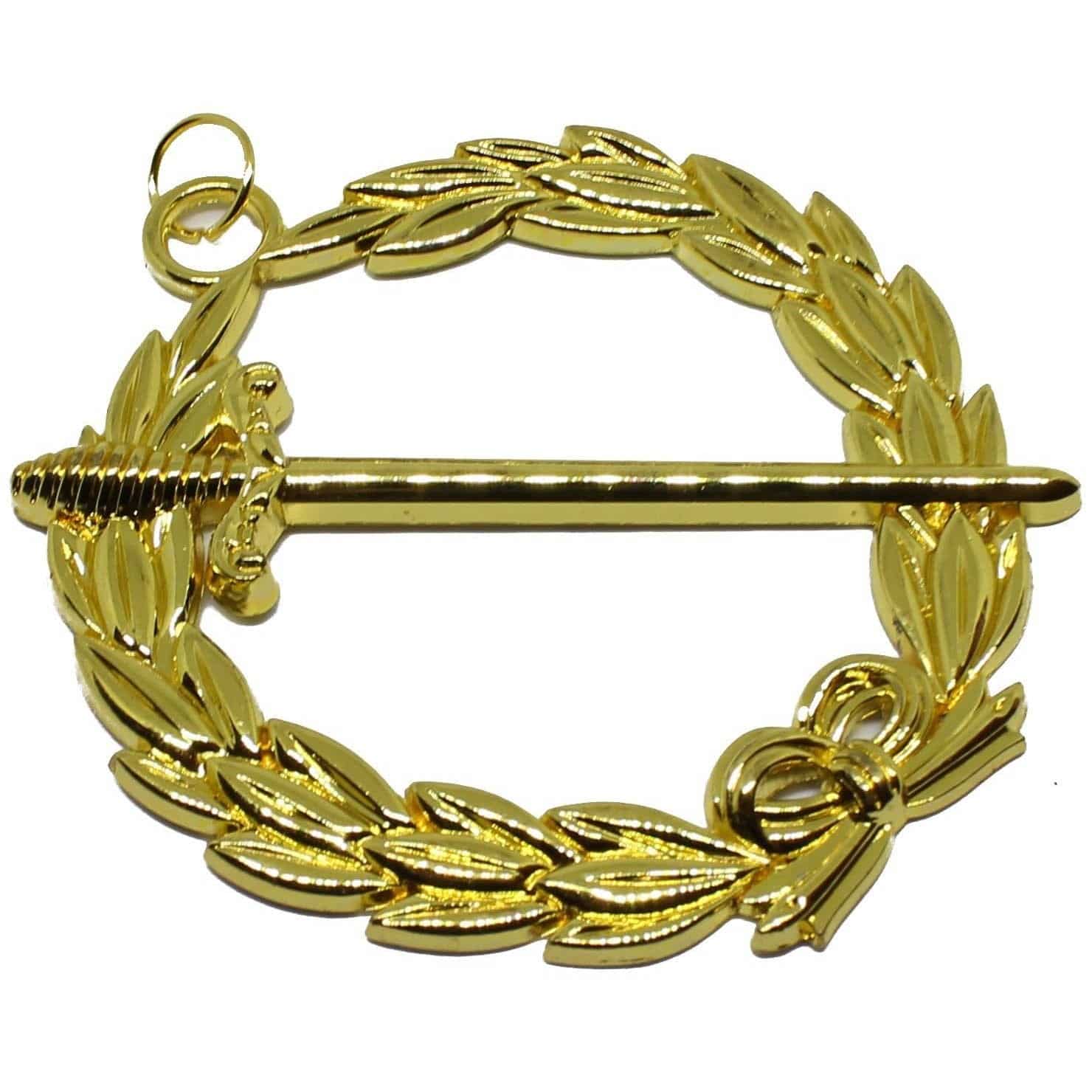 Grand Tyler Blue Lodge Officer Collar Jewel - Gold Metal - Bricks Masons