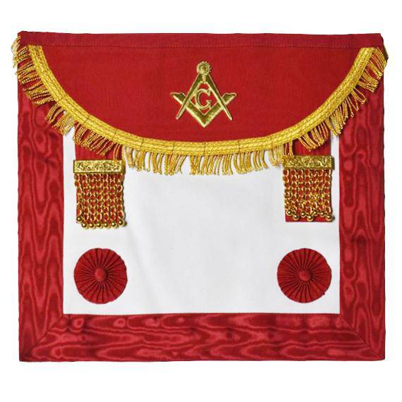 Master Mason Craft Scottish Regulation Apron - Red Moire