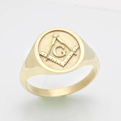 Master Mason Blue Lodge Ring - Various Materials & Sizes