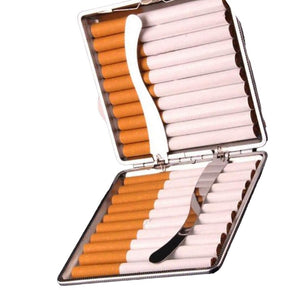 Master Mason Blue Lodge Cigarette Case - Personalised Leather Case Metal Gold Emblem - Bricks Masons